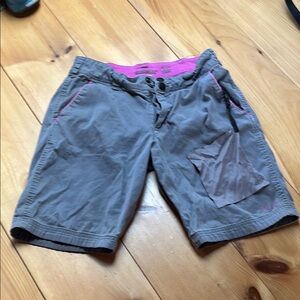 Fox Women's Athletic Shorts - Gray with Pink Accents